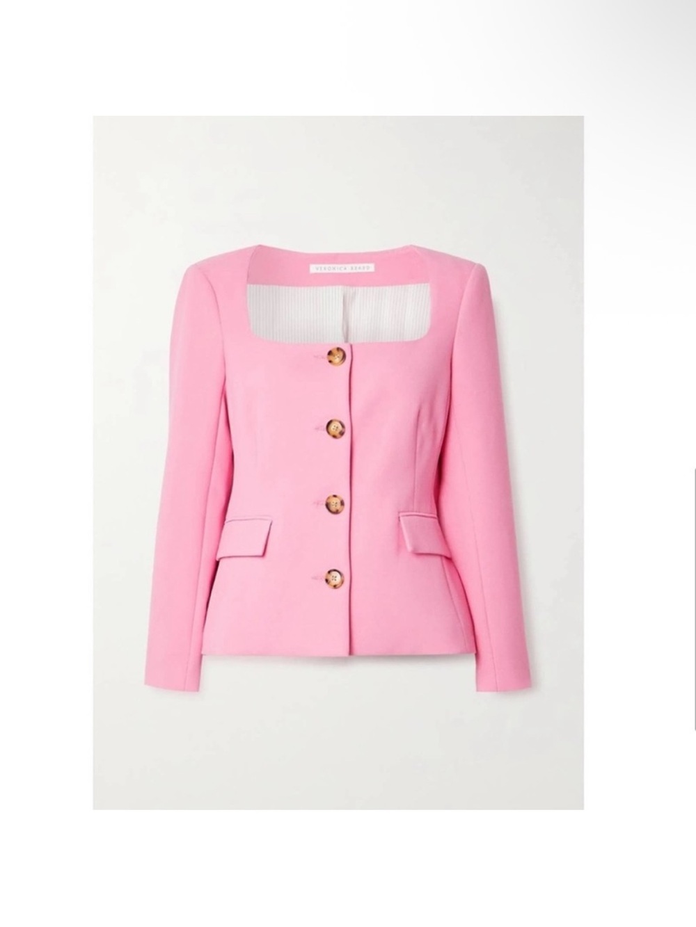 Veronica Beard Ria Woven Pink Blazer Jacket Size 0 - Picture 4 of 13